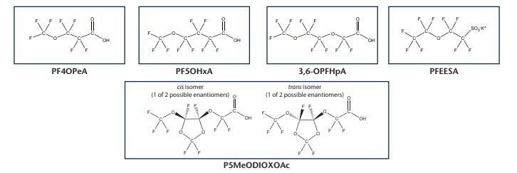 Perfluoroalkyl Substances Structures, Image